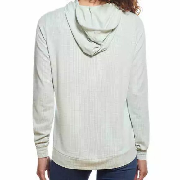 Weatherproof Vintage Women's Green Surf Spray Gingham Long Sleeves Hoodie Medium - Picture 7 of 7